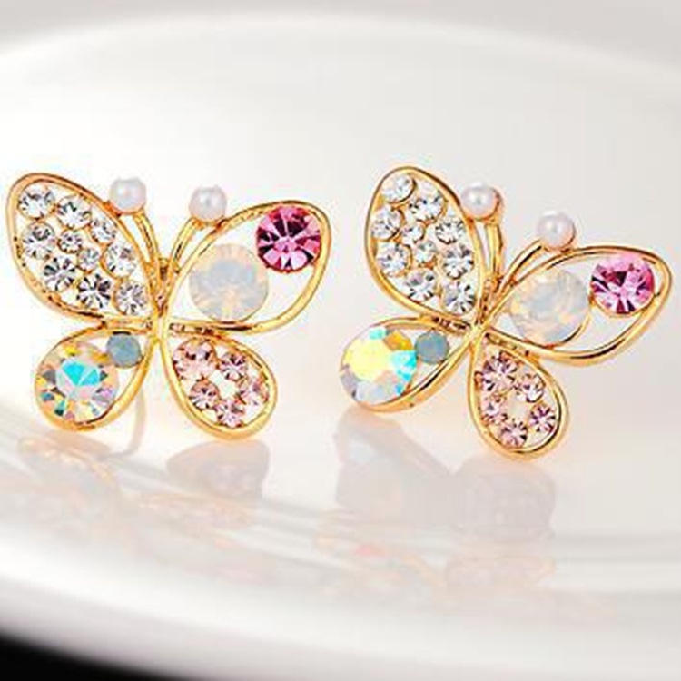 Anting kupu kupu butterfly model fashion korea terbaru imut lucu cantik