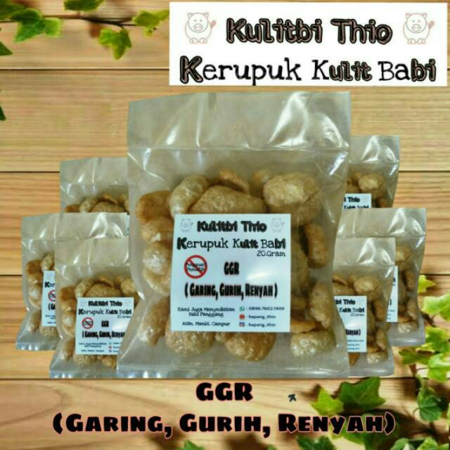 

KULITBI" Kerupuk Kulit Babi Garing, Gurih, Renyah 20gram