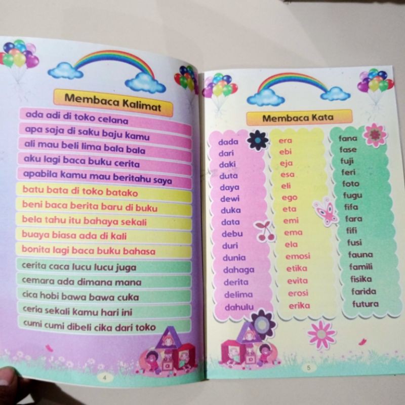 buku aku cepat pintar membaca kata dan kalimat 32 halaman (16×24cm)