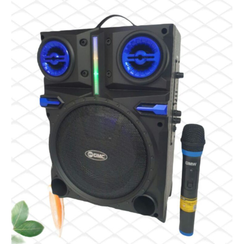 Speaker Portable 8 Inch GMC 897R Bluetooth + Mic Wireless Extar Power Extra Bass Original