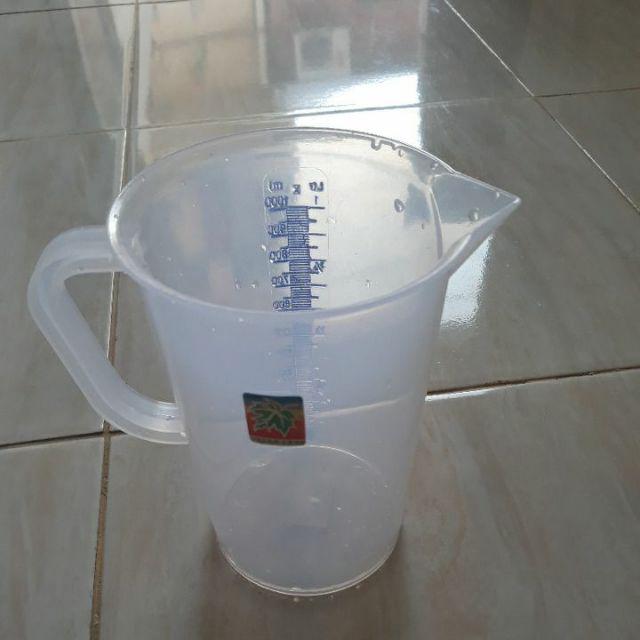 Gelas Takar Ukur Takaran Plastik 1 Liter Green Leaf - 6033