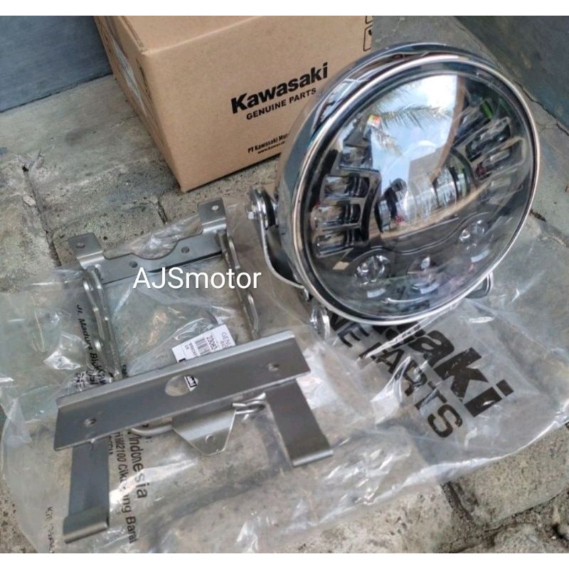 Lampu set Ninja ss set 19 LED 7 inchi breket lampu ninja kupingan ninja Original kawasaki