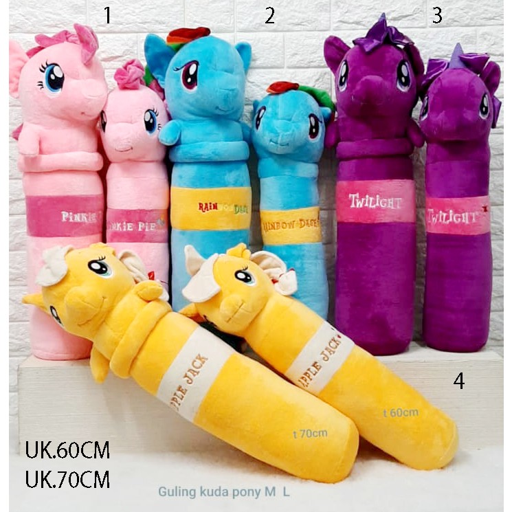 Bantal guling boneka kuda pony, bahan yelvo lembut guling my little pony