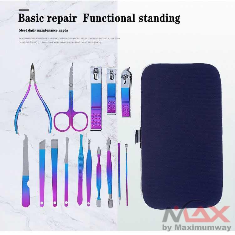 NelBeauty Gunting Kuku set PROFESIONAL SALON 15pcs  Nail Art Set presisi tinggi 555 777 Nail Clippers Sets High Precision Stainless Steel Nail Cutter Pedicure Kit Nail File Sharp Nail Scissors and Clipper hook Pliers Stainless Steel Manicure 15pcs Nail