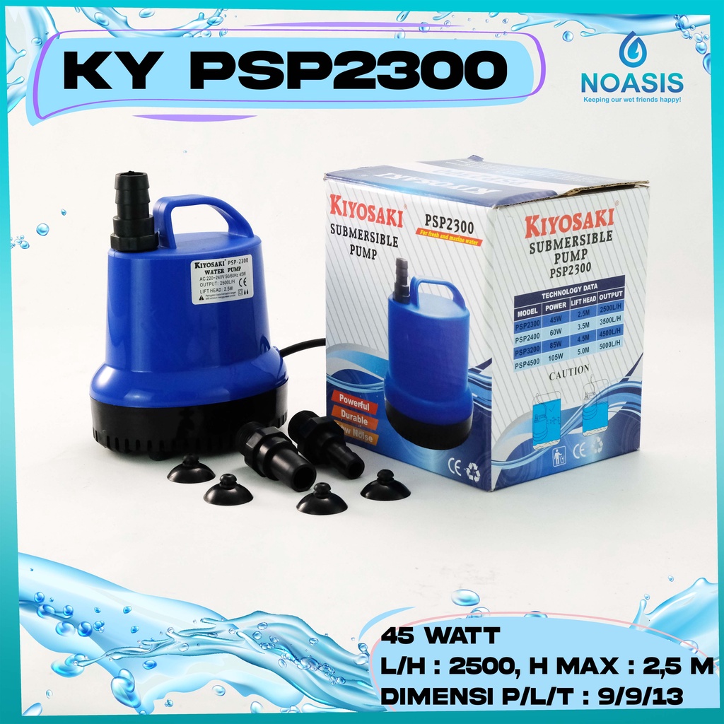 POMPA AIR CELUP POWER HEAD AQUARIUM KIYOSAKI PSP 2300 SUBMERSIBLE PUMP