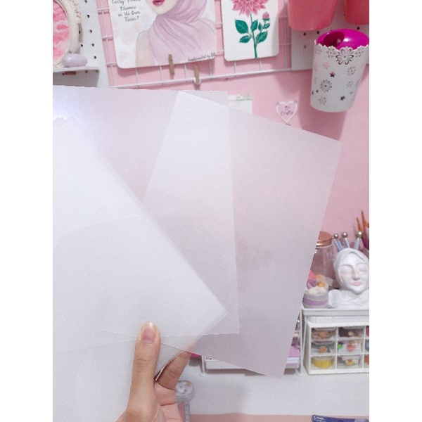 2 Lembar Shrink Dink Plastic/ Shrinky Dink plastik