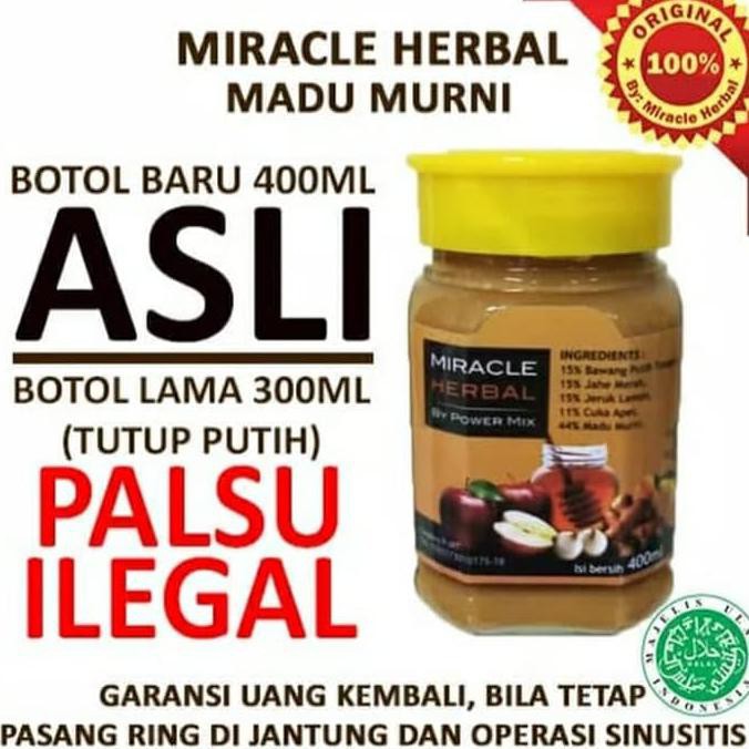 

1 BOTOL MIRACLE HERBAL BY POWER MIX MADU PUTIH