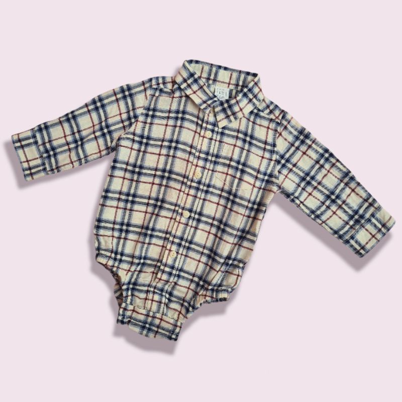 Termurah Kemeja Jumper Anak Bayi Baby Gap Button Front Bodysuit Original-5