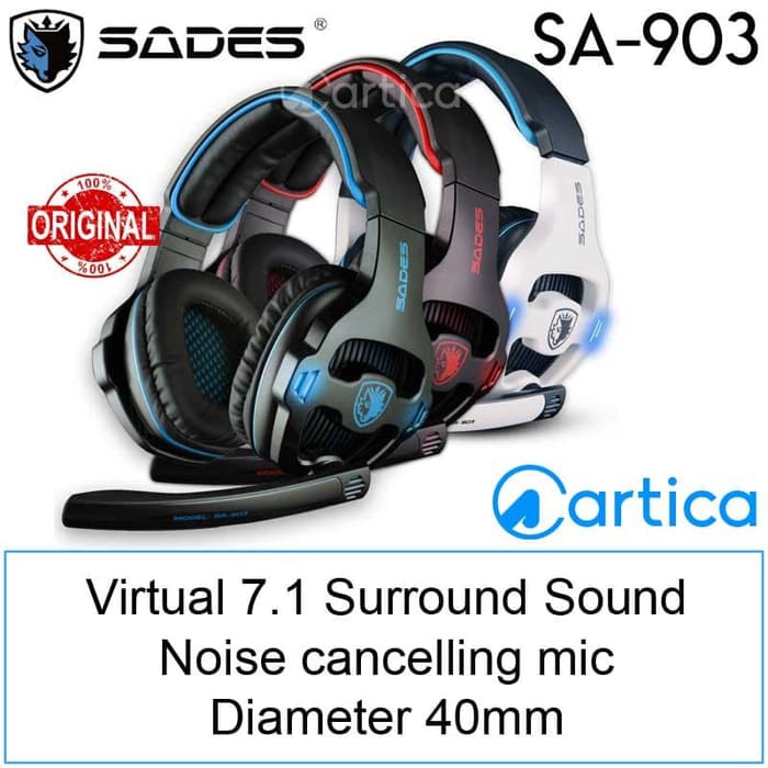 Headset Gaming Sades SA-903 - Biru