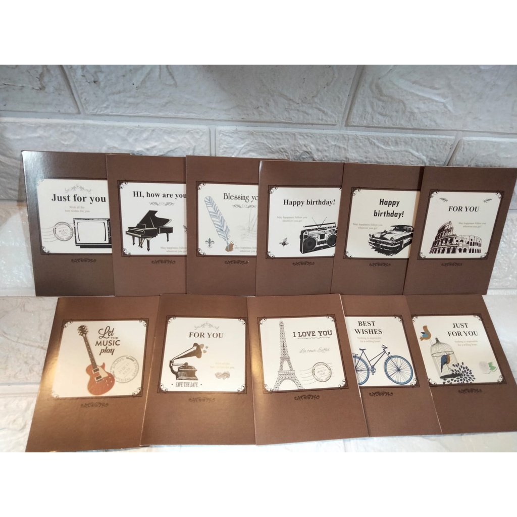 Kartu ucapan netral Kartu ucapan polos coklat