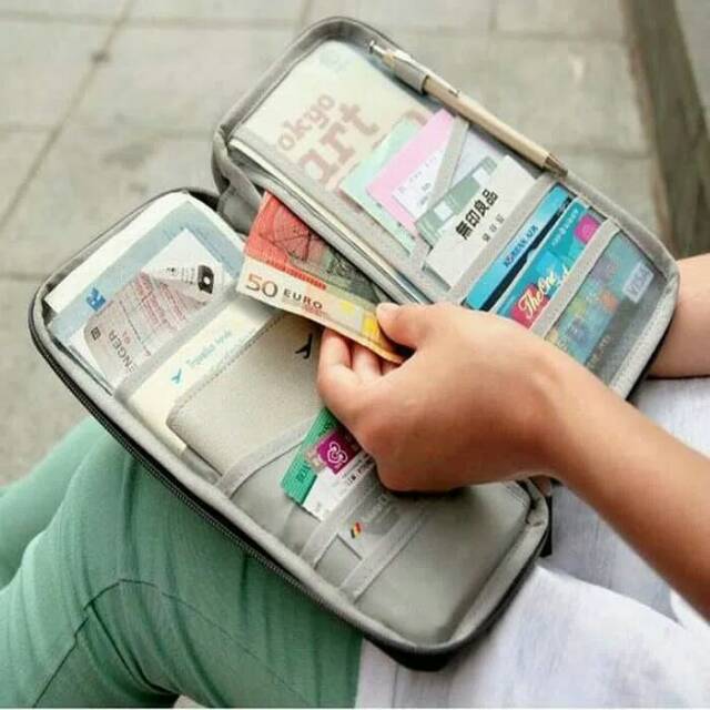 DOMPET ORGANIZER PENYIMPAN KARTU PASSPOR CARD WALLET POCKET PASSPORT