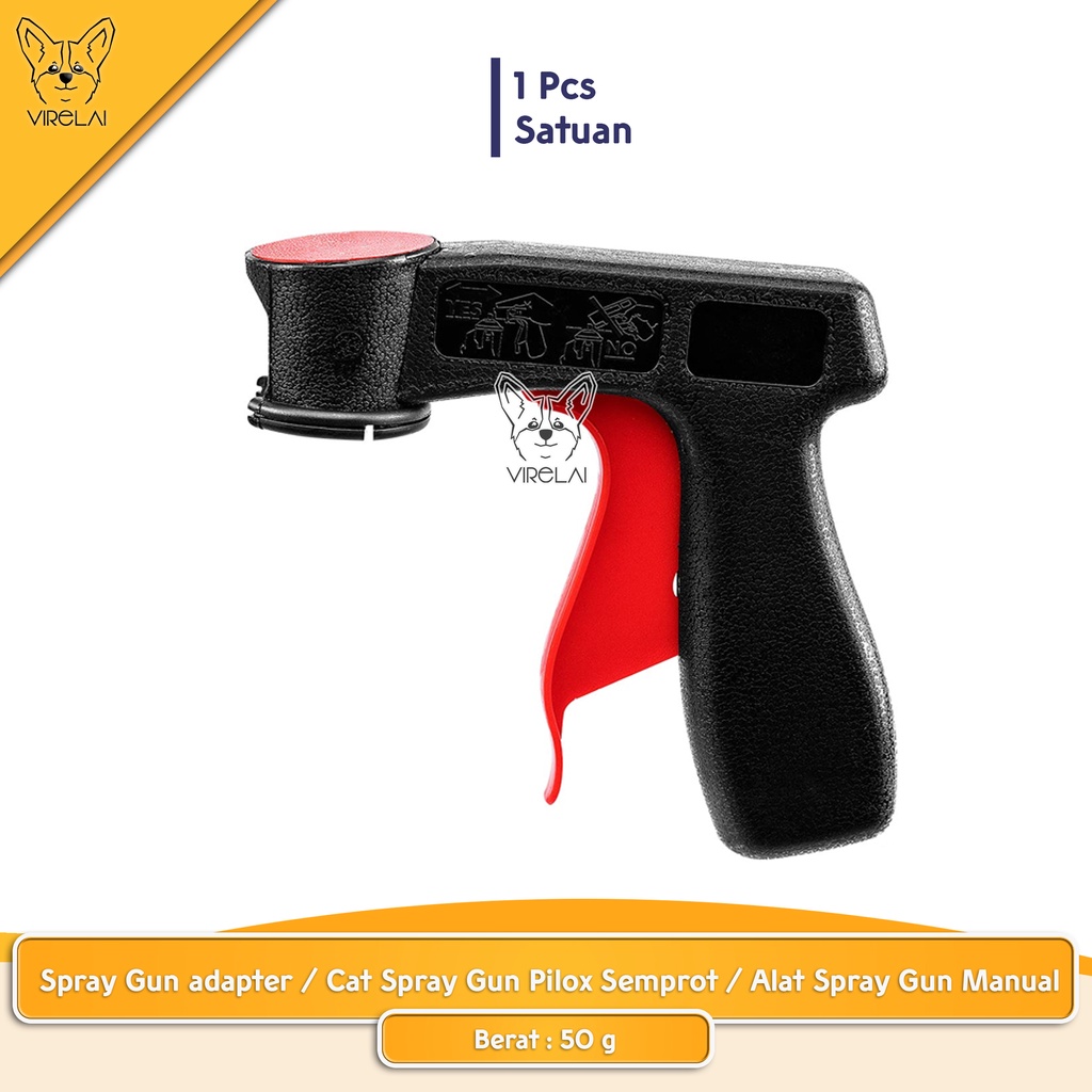 [HITAM+MERAH] Spray Gun Adapter / Alat Bantu Cat Semprot / Cat Spray Gun Pilox Semprot