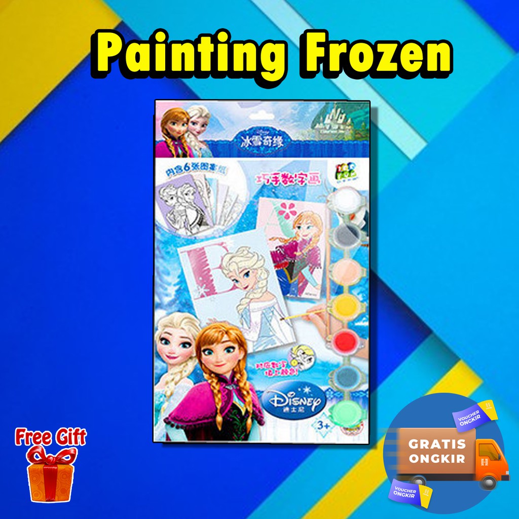 

Frozen Painting Colouring Menggambar Buku Gambar Melukis Mewarnai Cat