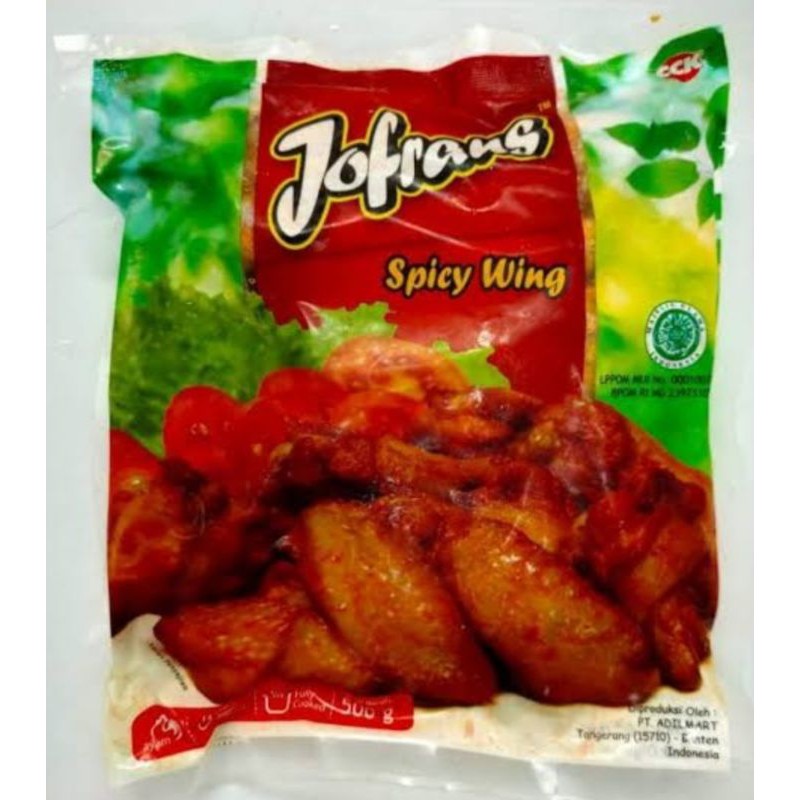 

Jofrans Spicy Wing 500gr (daging ayam dengan bumbu)