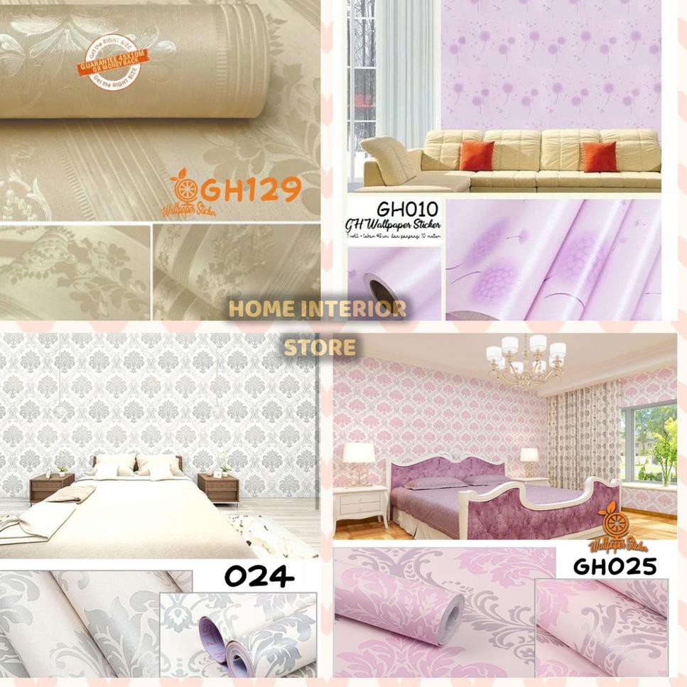 (767 [COD] Termurah All Moif Wallpaper Sticker Dinding • 45cm X 10m High Quality GH129 / GH130-3 / G