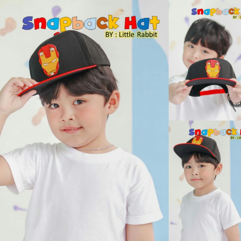 Topi Anak Ironman / Topi Superhero / snapback hat little rabbit