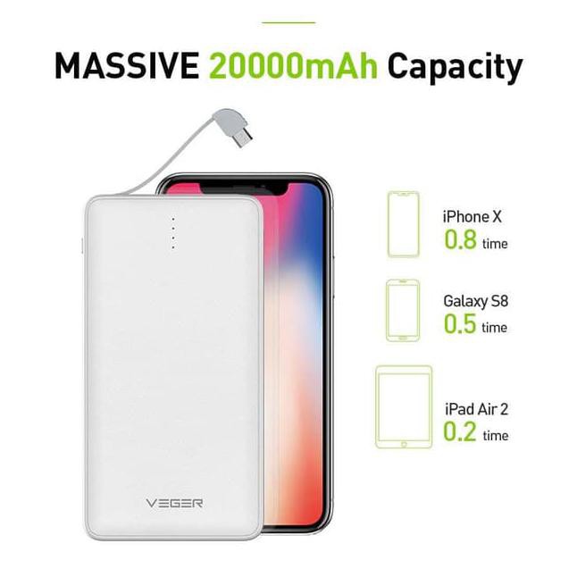 Power Bank VEGER 20000 Mah termurah 
