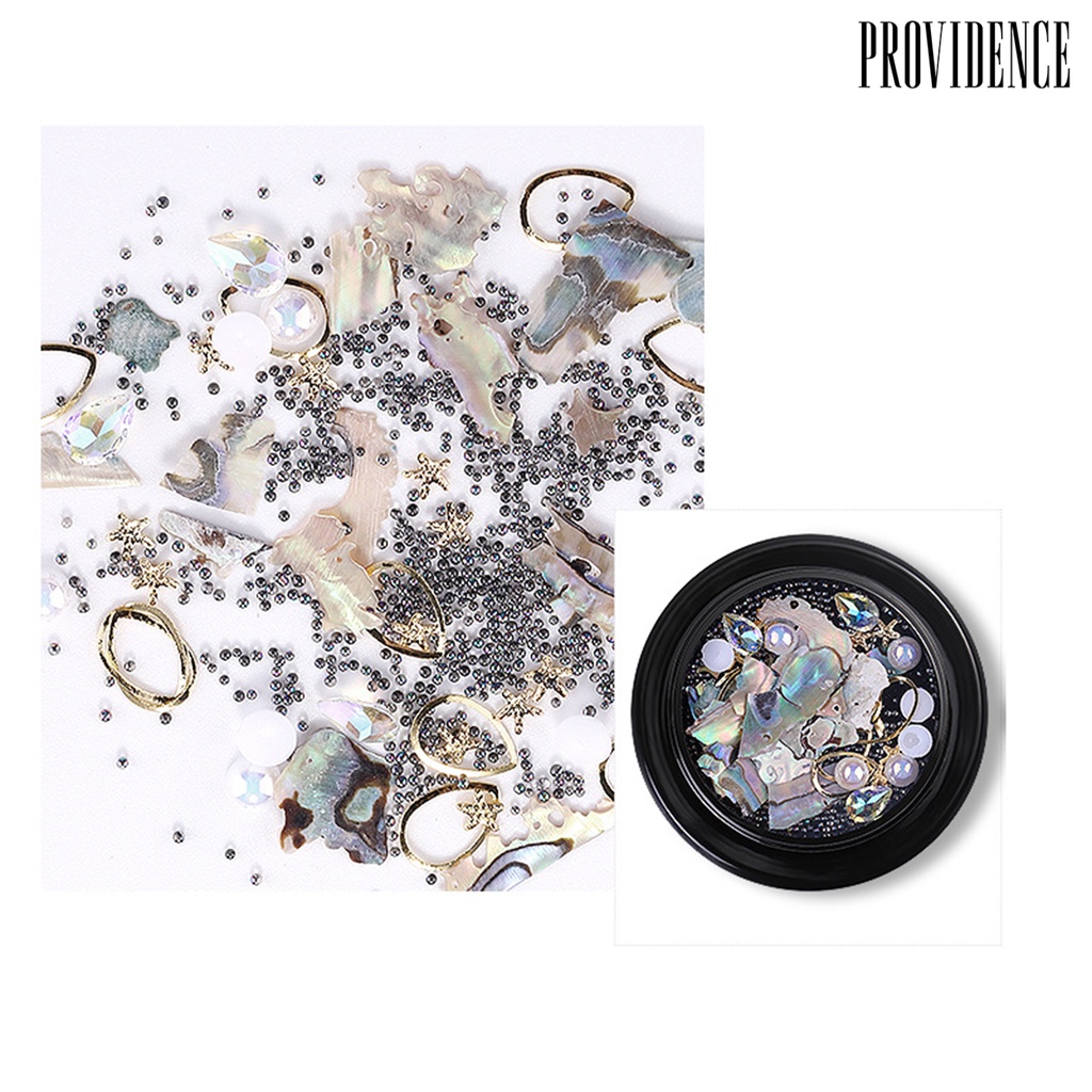 Providence 1 Kotak Manik-Manik Kerang Asimetris Untuk Dekorasi Nail Art / Manicure