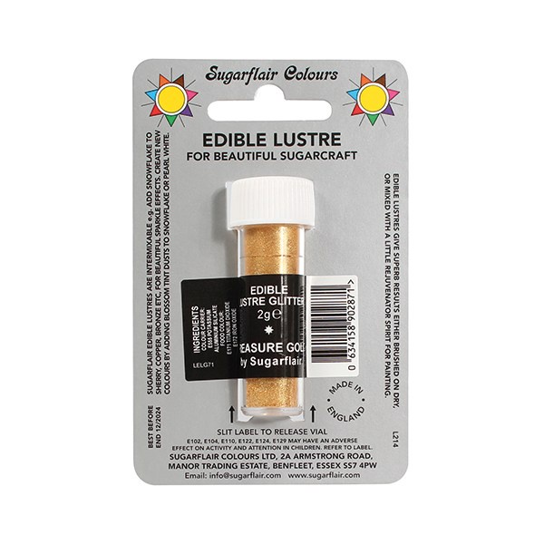 

Sugarflair Edible Lustre Dust - Treasure Gold