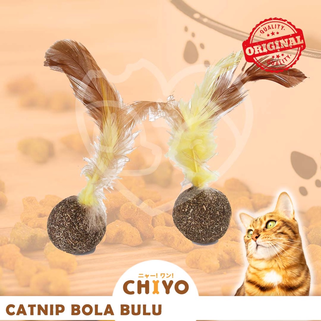 CAT NIP BOLA BULU KUCING [ CAT TOY CATNIP BALL ]