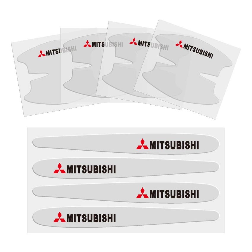 8Pcs Sticker Logo Pelindung Anti Lecet Gores Gagang Handle Pintu Mobil Car Door Bowl Guard Protector Stiker Pelindung