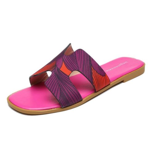 BJS16 - GRAY/ROSE - Sandal Flat Wanita Cantik Comfy SANDAL CASUAL JALAN WANITA FLAT SANTAI PANTAI MOTIF GAMBAR FASHION IMPORT TERMURAH TERLARIS TERBARU BAGSTORE JAKARTA JSSK16