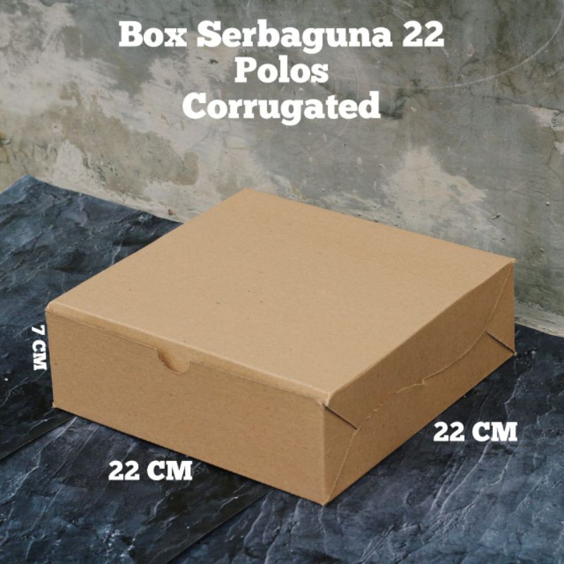 

BOX KOTAK KARTON CORRUGATED SERBAGUNA POLOS 22 CM (PEMBELIAN PER 50 PCS)