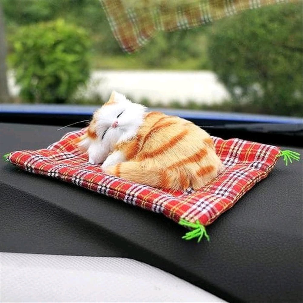 Boneka Kucing Bersuara Hiasan Pajangan Dashboard Mobil Interior