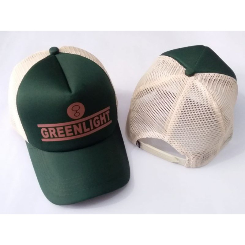 TOPI TRUCKER GREENLIGHT SABLON TOPI MURAH BERKUALITAS