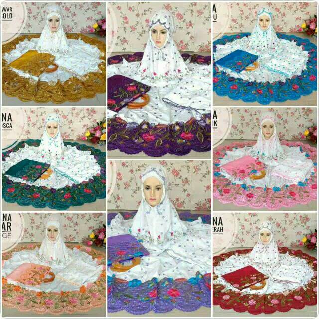 Mukena mawar bordir khas Tasikmalaya