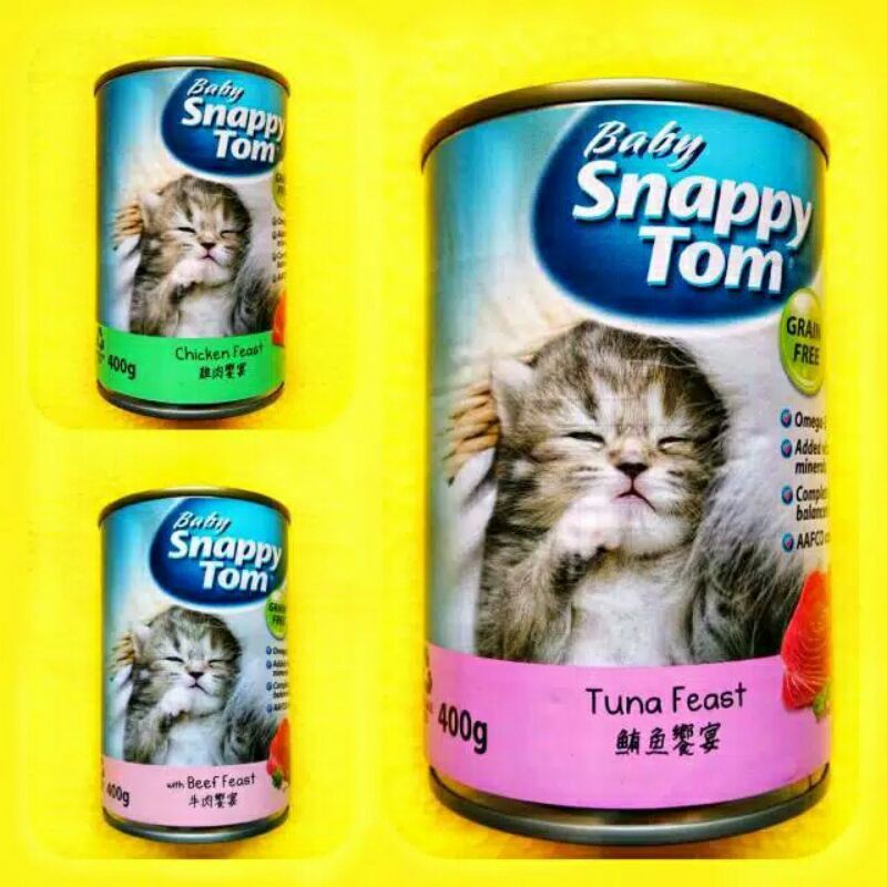 Makanan basah kucing snappy tom kaleng baby 400gr 400 gr