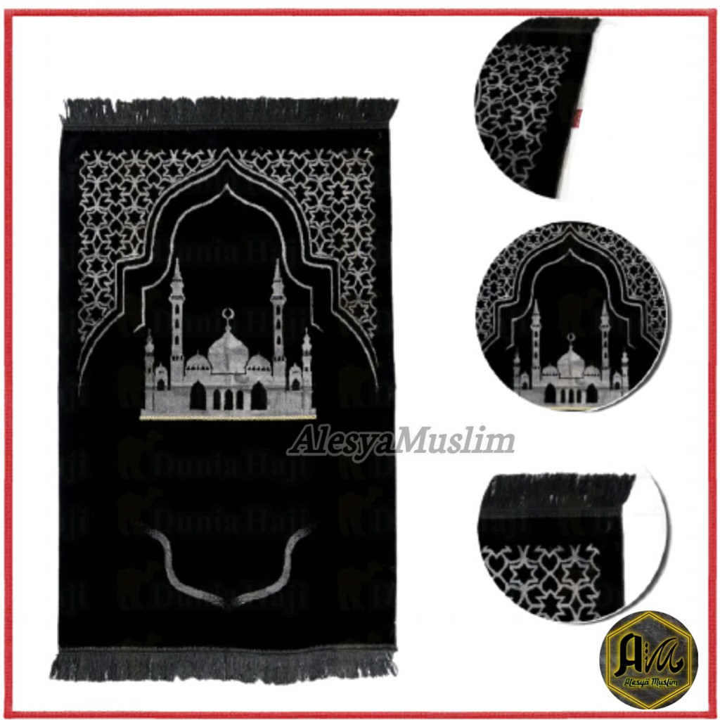 SAJADAH HITAM WANGI PLUS BOX &amp; TASBIH TERMURAH