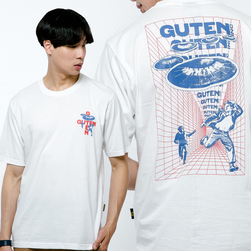 Invasion White T-shirt - Kaos Pria Guteninc | Shopee Indonesia