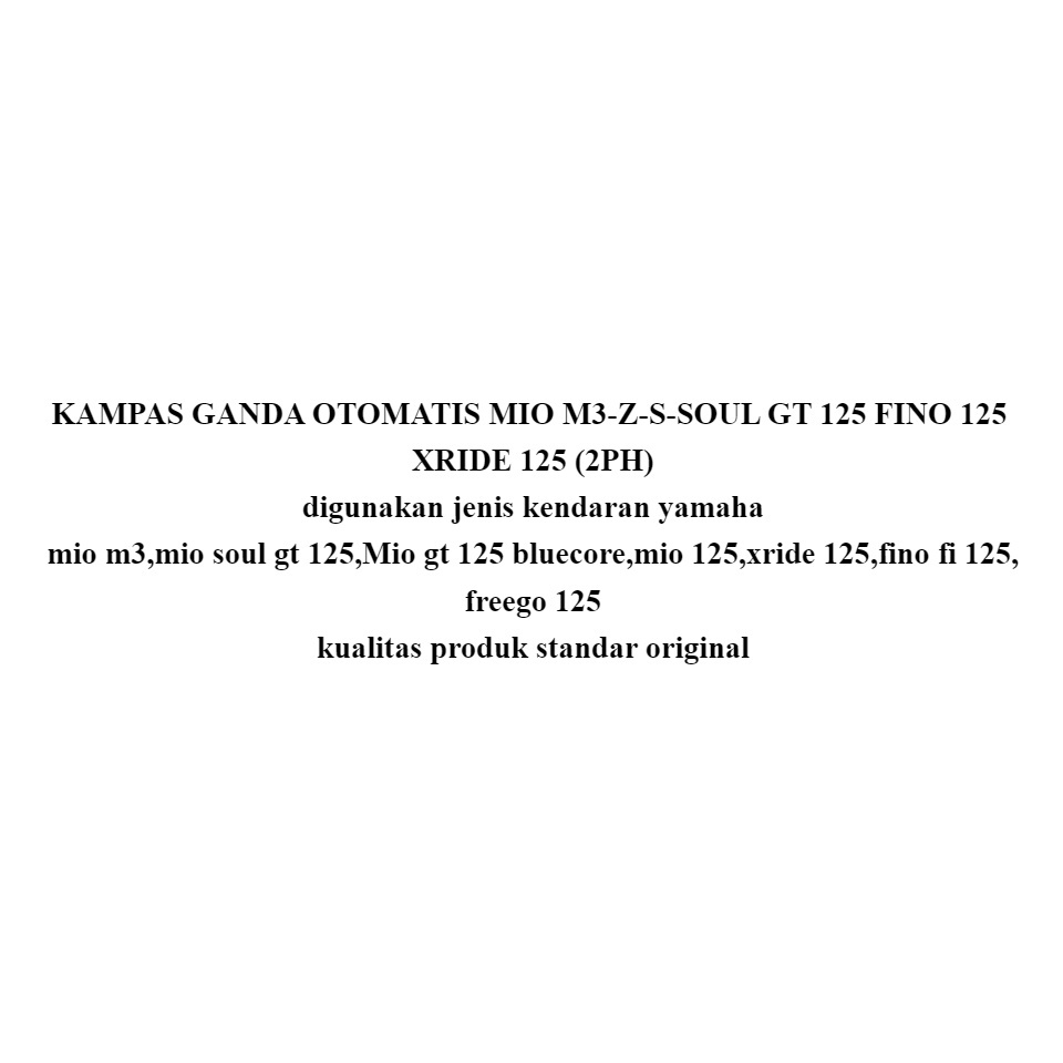 KAMPAS GANDA OTOMATIS MIO M3 MIO Z MIO S MIO SOUL GT 125 FINO 125 XRIDE 125 FREEGO KAMPAS GANDA (2PH)