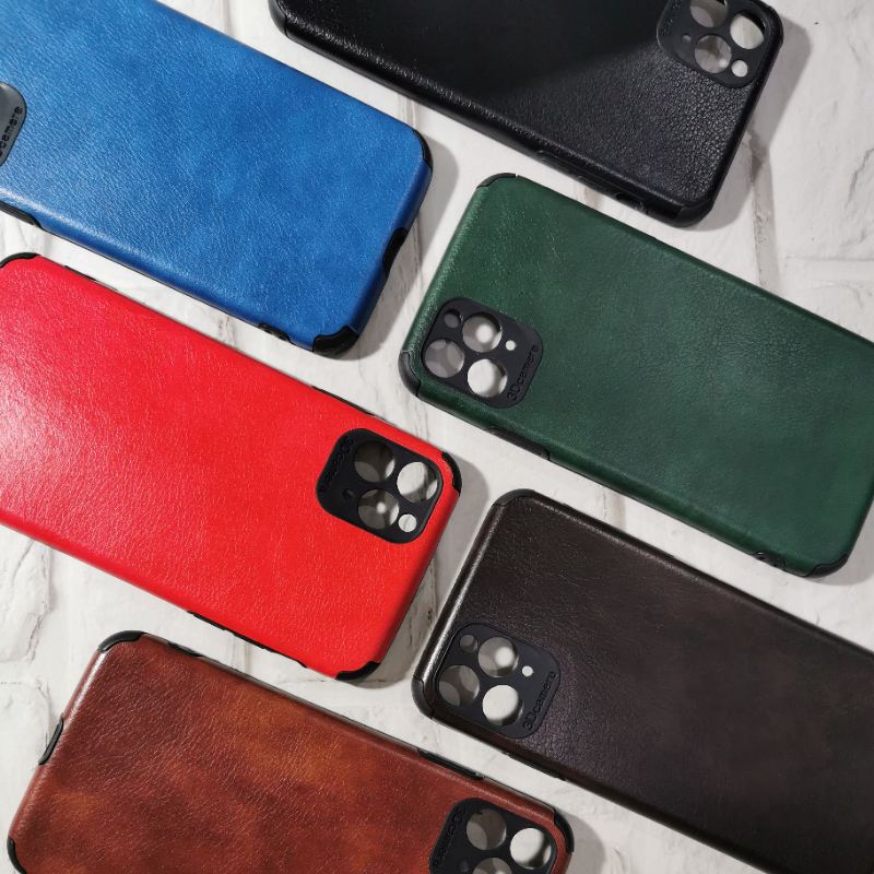 Softcase overseas iphone 11 pro max kulit polos / motif