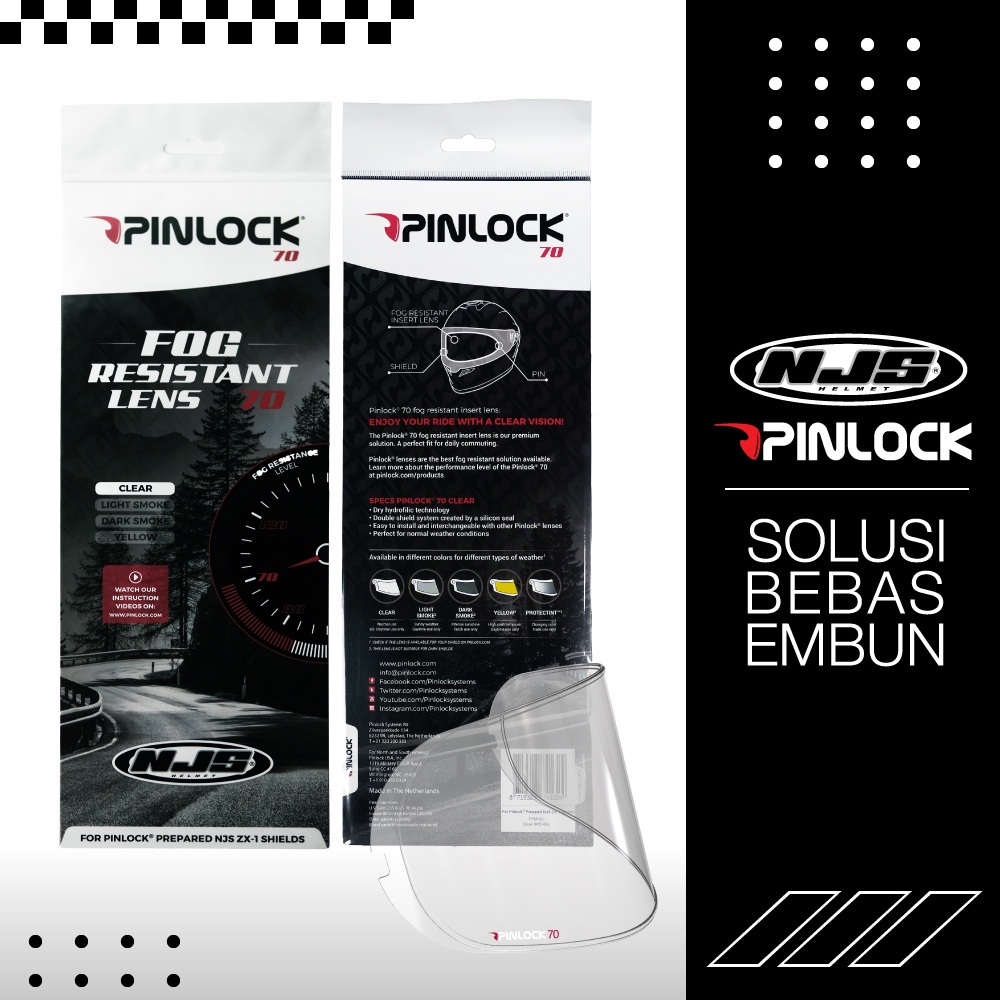 NJS Pinlock 70 NJS Zx-1r ZX1 ZX1 R