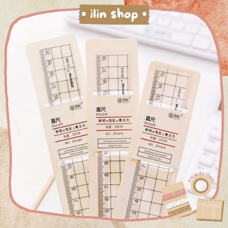 

Penggaris Transparan Aesthetic Minimalist