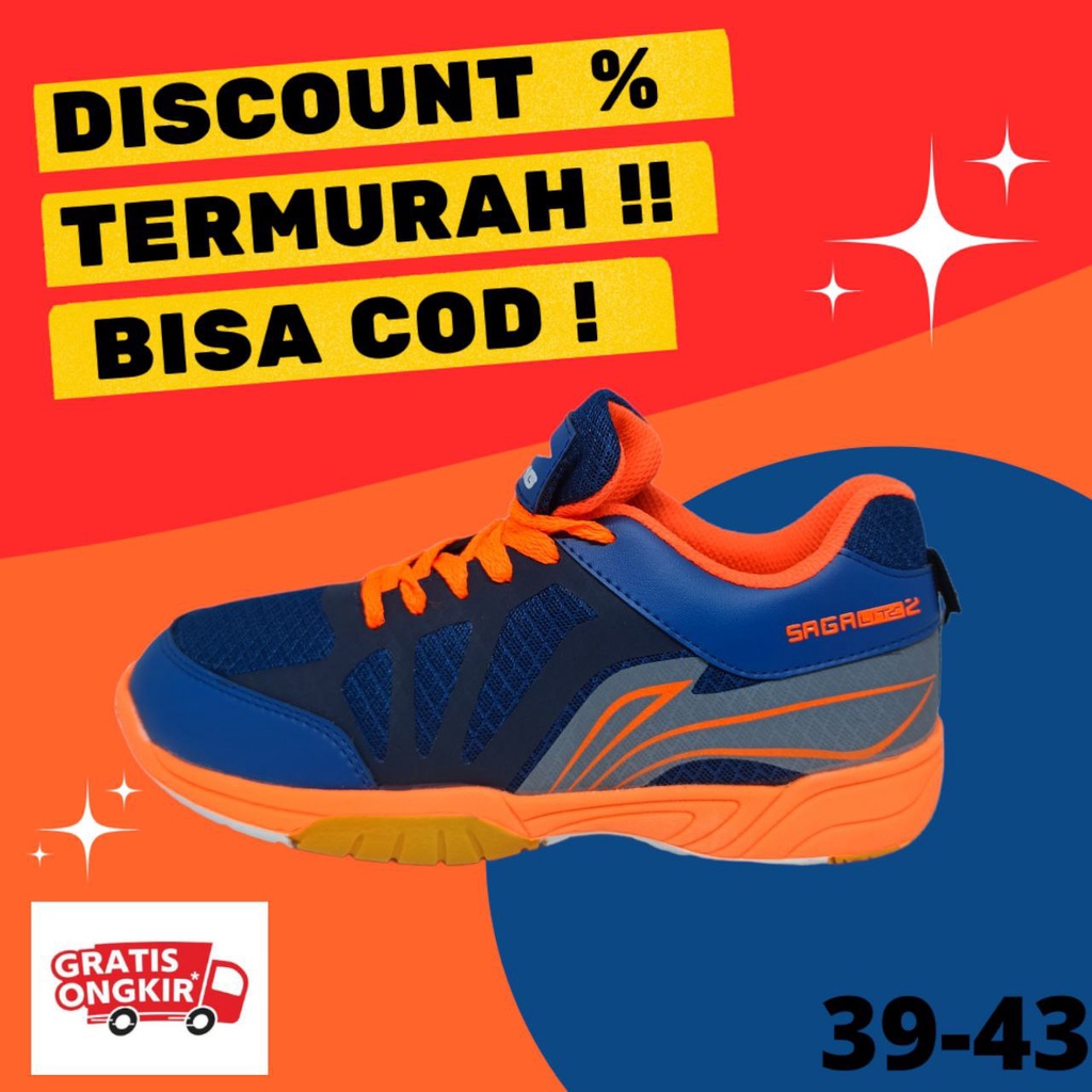 Sepatu Sport Olahraga Volli Jogging Badminton Running Lari Kekinian