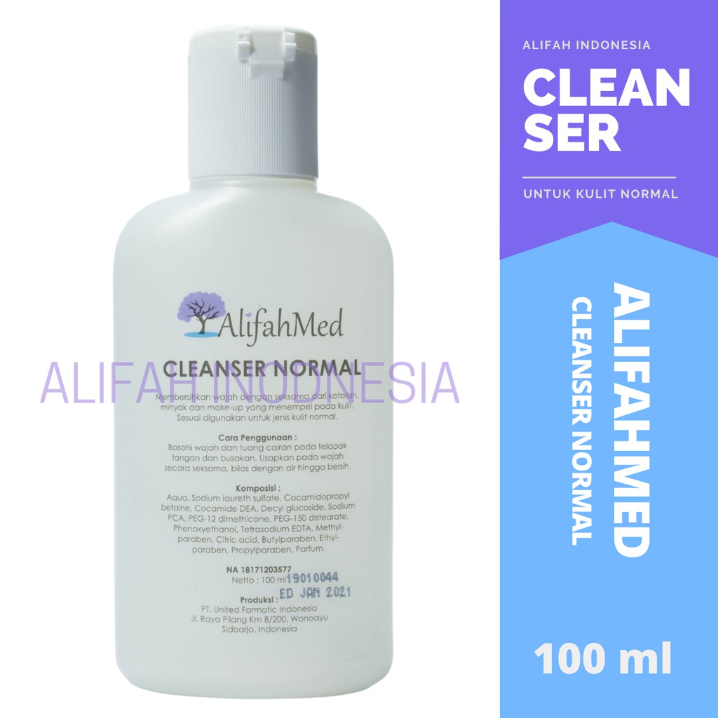 AlifahMed (Kulit Normal) 100 ml Cleanser Wajah Pelembab