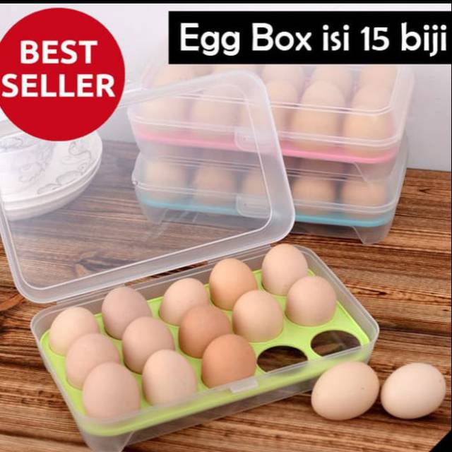 Kotak telor isi 15 - Egg box