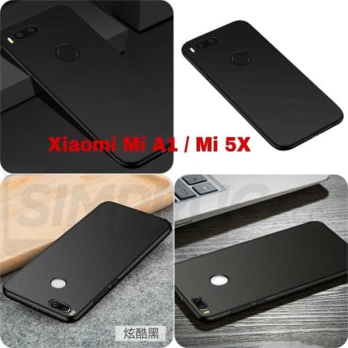 CHASING CASE XIAOMI MI A1 MIA1 / MI 5X MI5X BACKDOOR BACK COVER MATTE SOFTCASE - HITAM KODE SERI 956