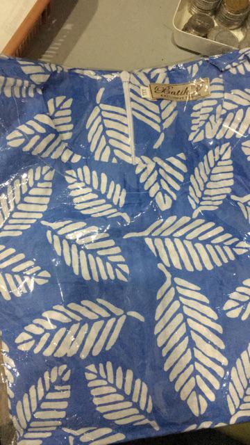 Terlaris Serut Genes Jelita Tunik Navbor Yelbor Whitbor Crembor Tunik Batik Modern Motif Daun M-xxl