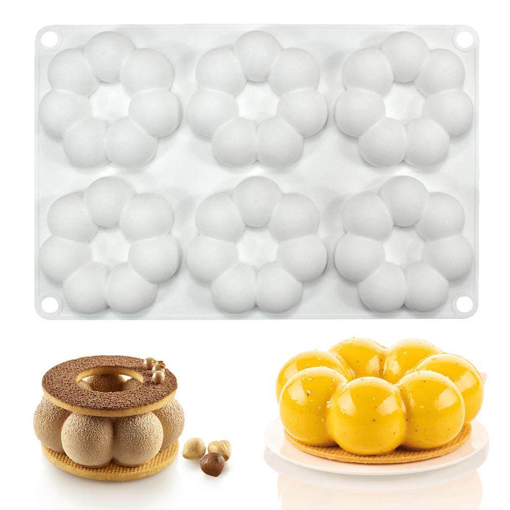 Preva Alat Dekorasi Kue Bunga 3D Jelly Dome Muffin Cup Soap Mould Baking Pan Cetakan Kue