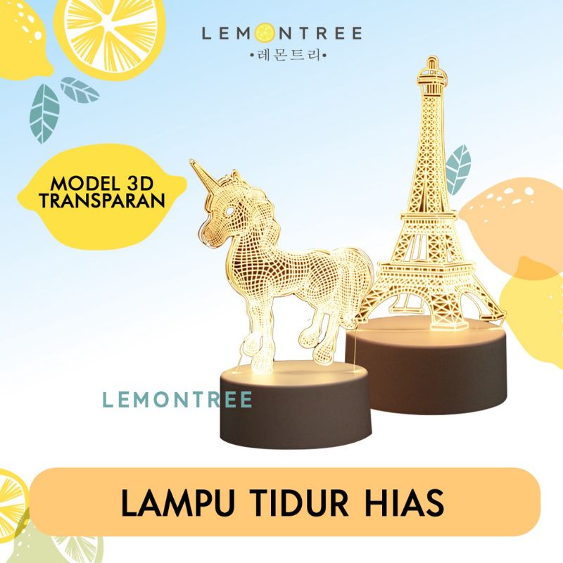 Lampu hias 3d Motif Paris Menara Efiel