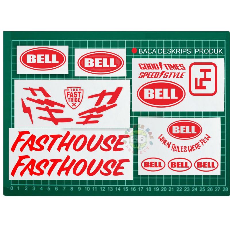 Stiker bell fasthousee satu set full sticker helm cross