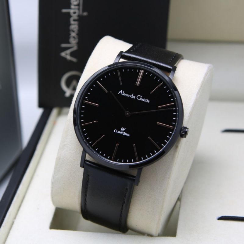 JAM TANGAN PRIA ALEXANDRE CRISTI AC8490/AC8490 TALI KULIT ORIGINAL