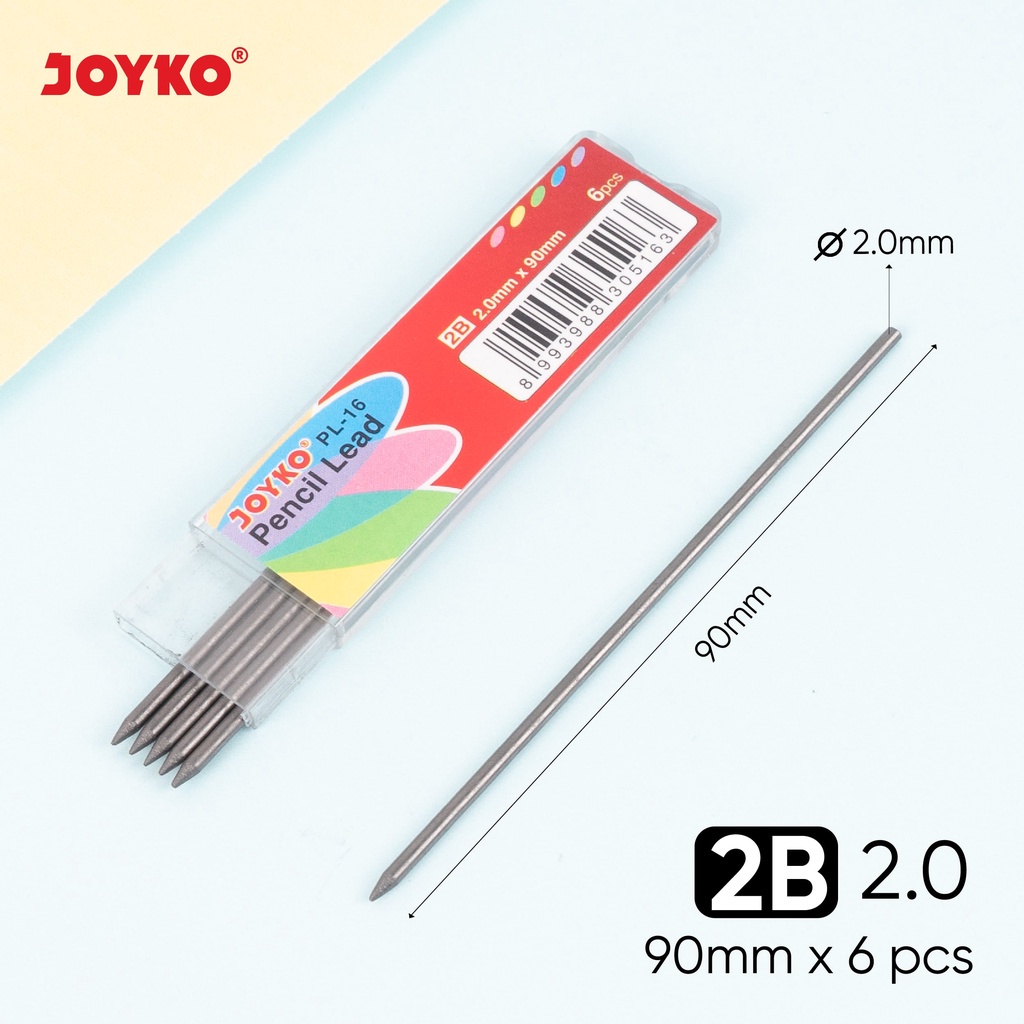 

Isi Pensil Mekanik Besar Joyko PL-16 2B 2.0 mm / pensil lead murah