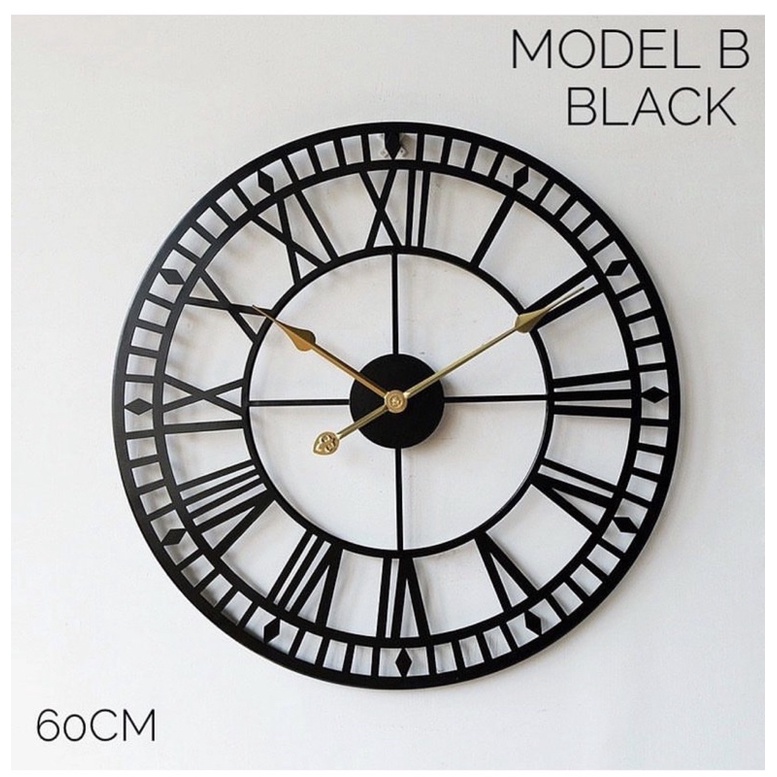 JAM INDUSTRIAL JUMBO /JAM DINDING SHABBY/ JAM VINTAGE JUMBO Meigar Jam Dinding Bulat Quartz Creative