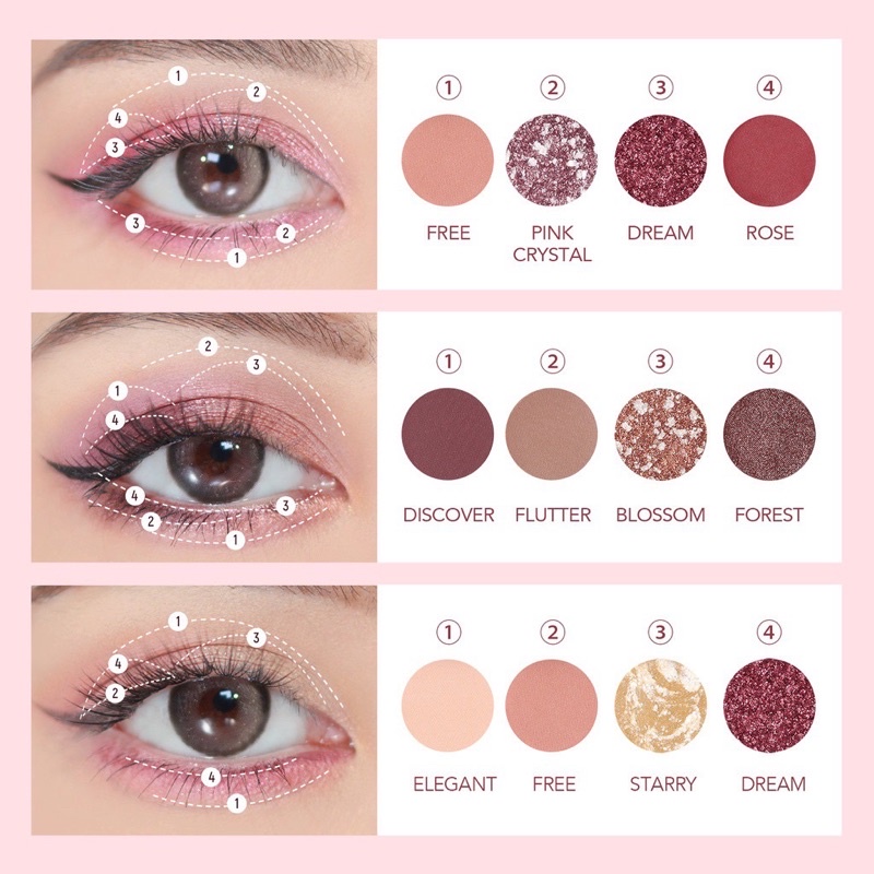 YOU CRYSTAL ROSE EYESHADOW PALLETE