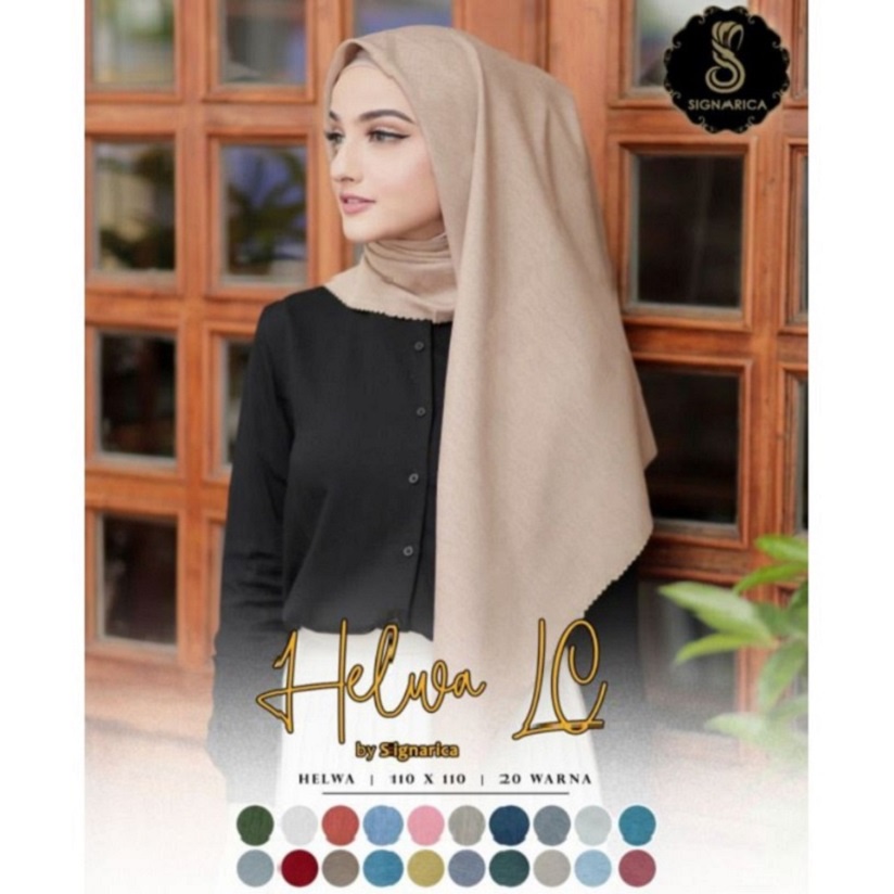 JILBAB SEGI EMPAT HELWA LASER CUT LC BY SIGNARICA KATUN HELWAHIJAB SEGIEMPAT SERAT TERBARU MURAH
